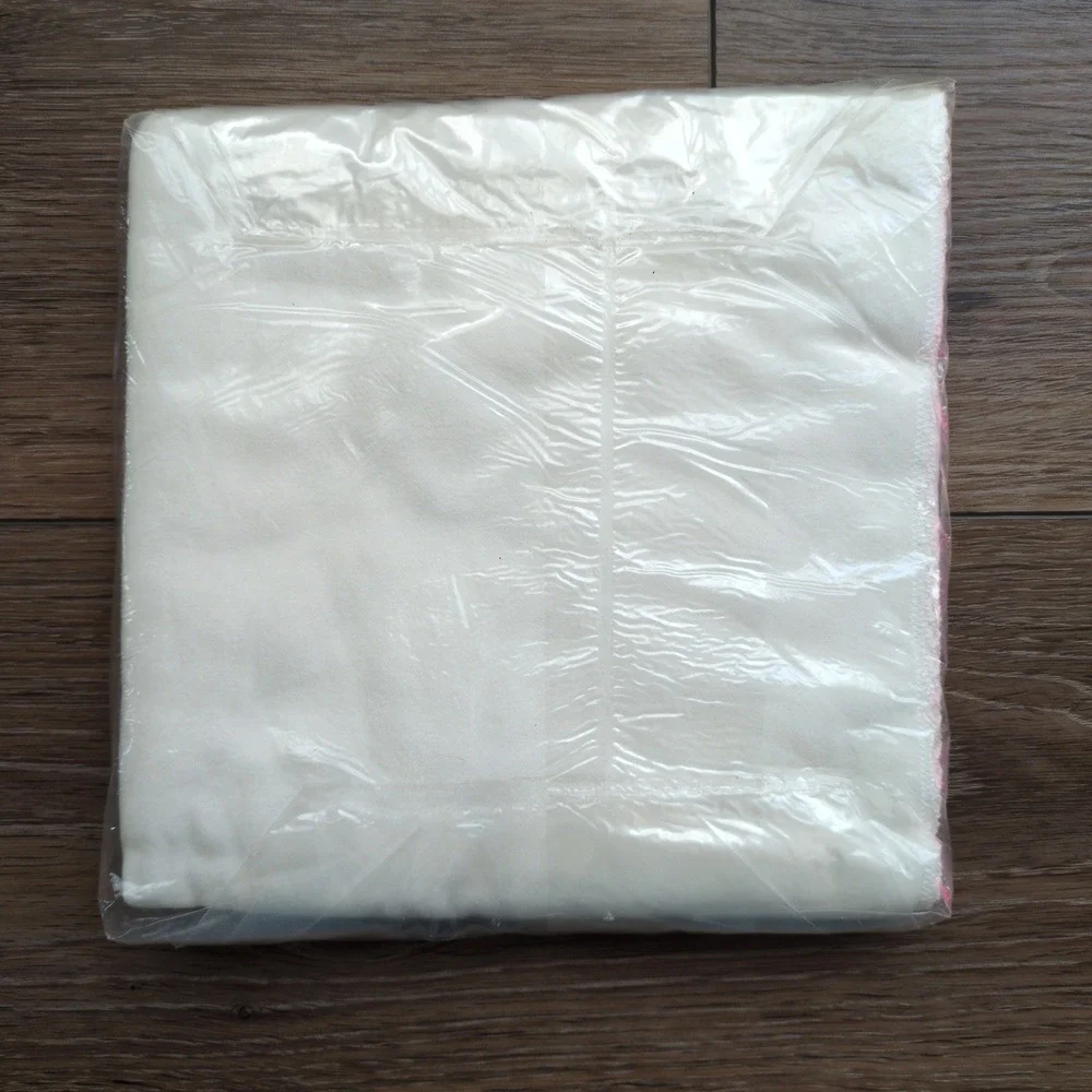 NOS Vtg 60s‎ Carldyke Wrapping Baby Blanket White Cotton Knitmode 36x36 Sealed